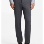 Slim-fit trousers in micro-patterned fabric