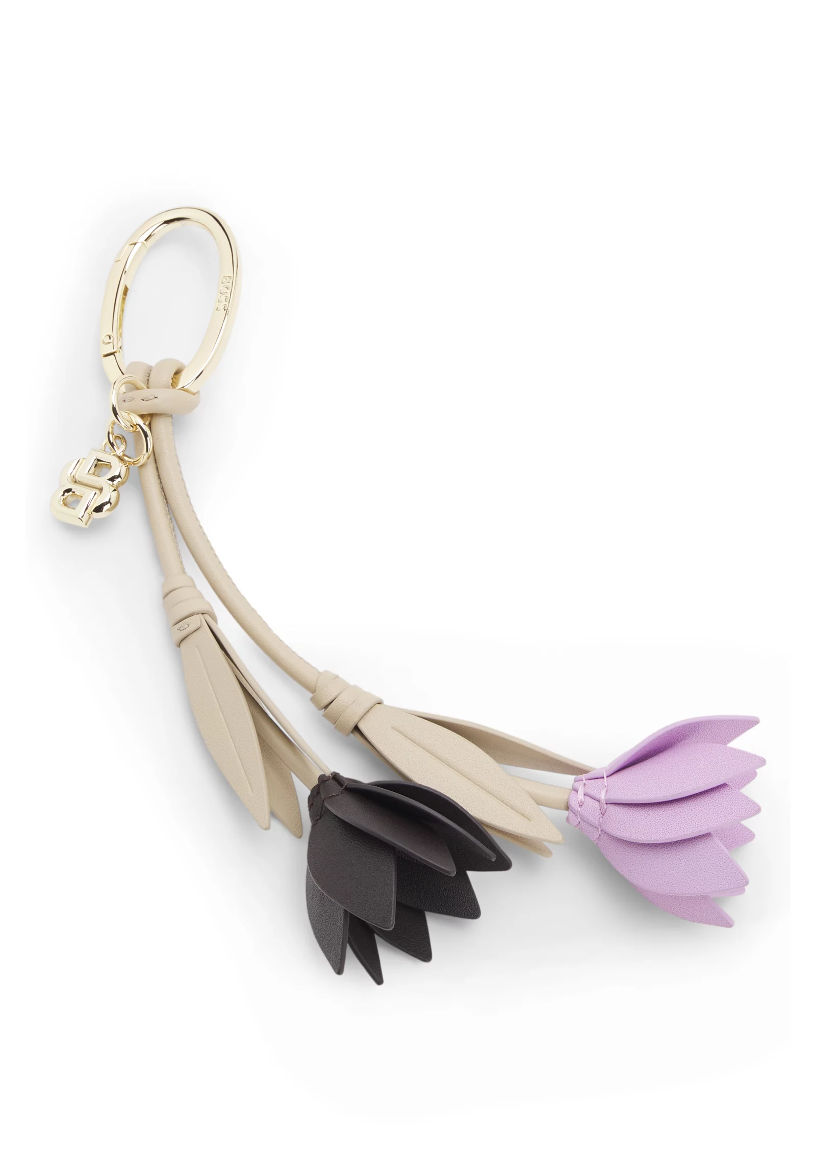 hbeu50567594_276_200 Nappa-leather flower key ring with Double B monogram - Image 1