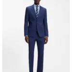 Two-piece extra-slim-fit suit in checked twill