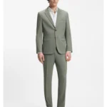 Two-piece extra-slim-fit suit in patterned fabric