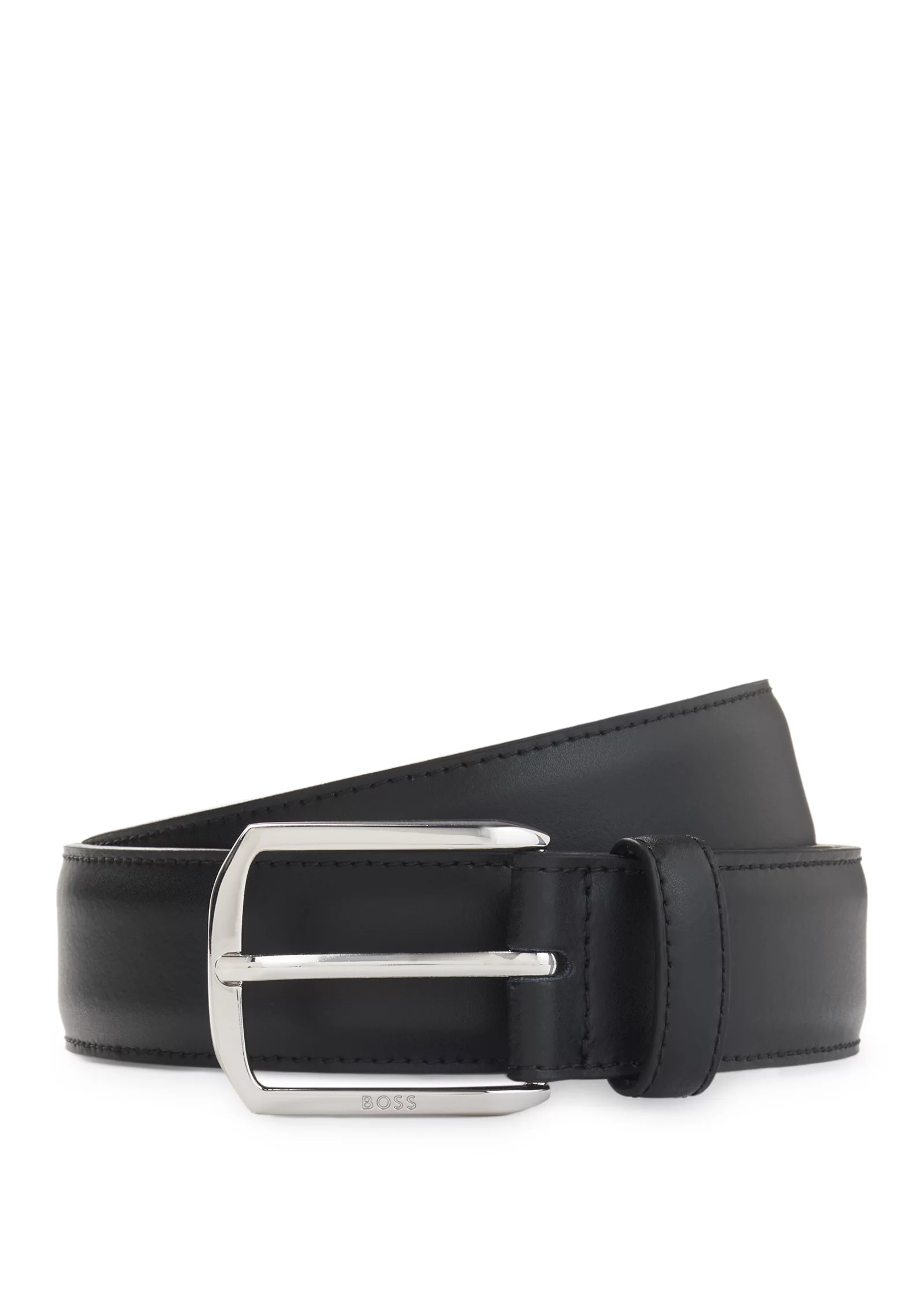 hbeu50568638_001_200 Leather belt with silver-tone hardware and Double B - Image 1