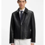 Regular-fit jacket in nappa leather