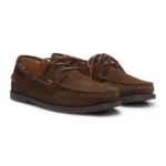 Boat shoes in mixed suedes