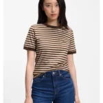 Striped cotton T-shirt with chest pocket