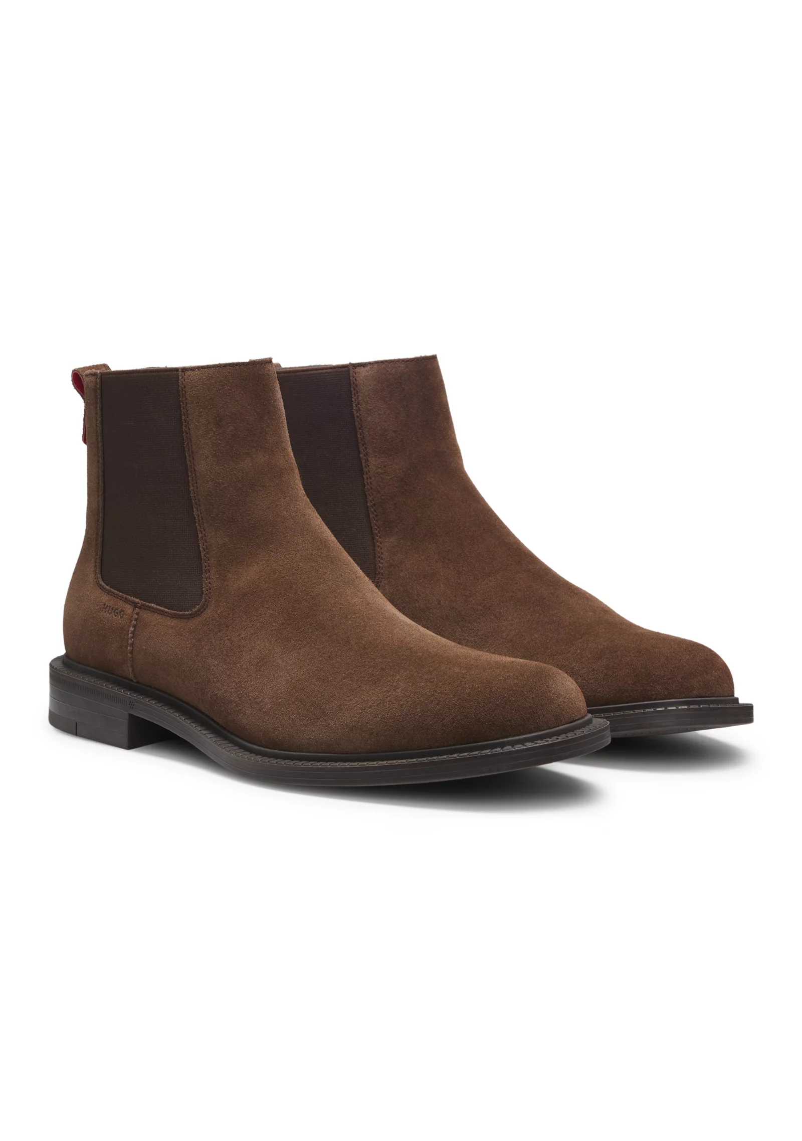 hbeu50569017_246_200 Chelsea boots in suede with embossed logo - Image 1