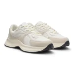Trainers in canvas, leather and suede