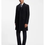 Single-breasted coat in Italian cashmere