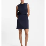 A-line dress with logo bow detail
