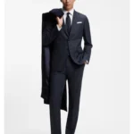 BOSS ONE Two-piece slim-fit suit in checked virgin wool