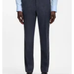 Regular-fit trousers in a patterned wool blend