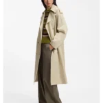 Relaxed-fit trench coat in water-repellent stretch cotton