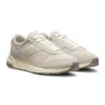 Textured-suede trainers with logo details