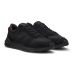 Monogram-jacquard trainers with faux-suede trims