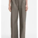 Wide-leg trousers in cotton denim