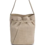 Sleek leather shoulder bag with smooth finish