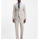 Two-piece slim-fit suit in washable stretch cloth