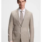 BOSS BY BECKHAM slim-fit suit jacket in virgin wool