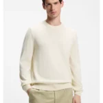 Wool-blend sweater with a textured front