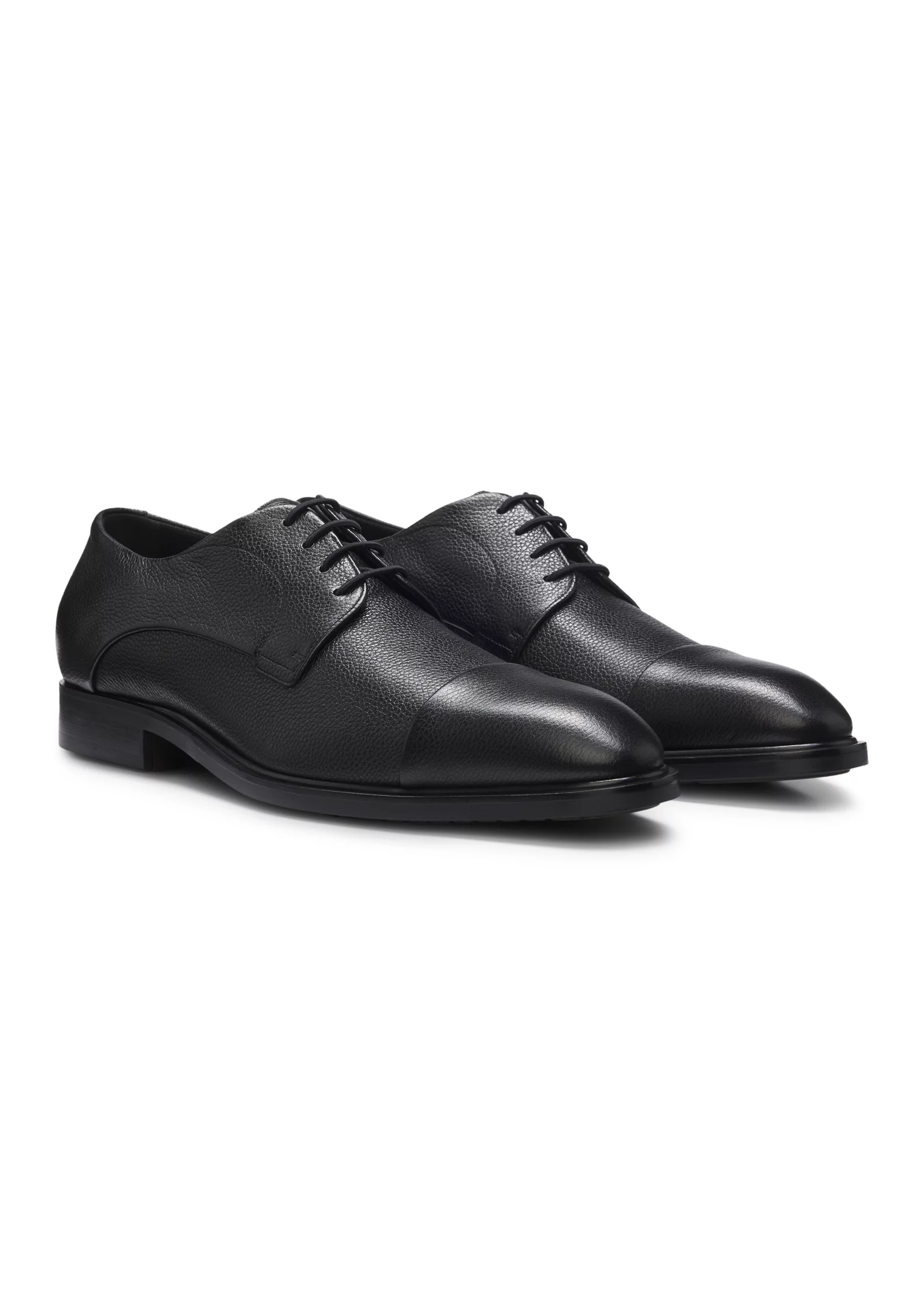 hbeu50579601_001_200 Italian-made Derby shoes in grained leather - Image 1