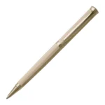 Ballpoint pen with diamond-cut engraved gold-tone finish