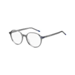 Grey-acetate optical frames with blue details