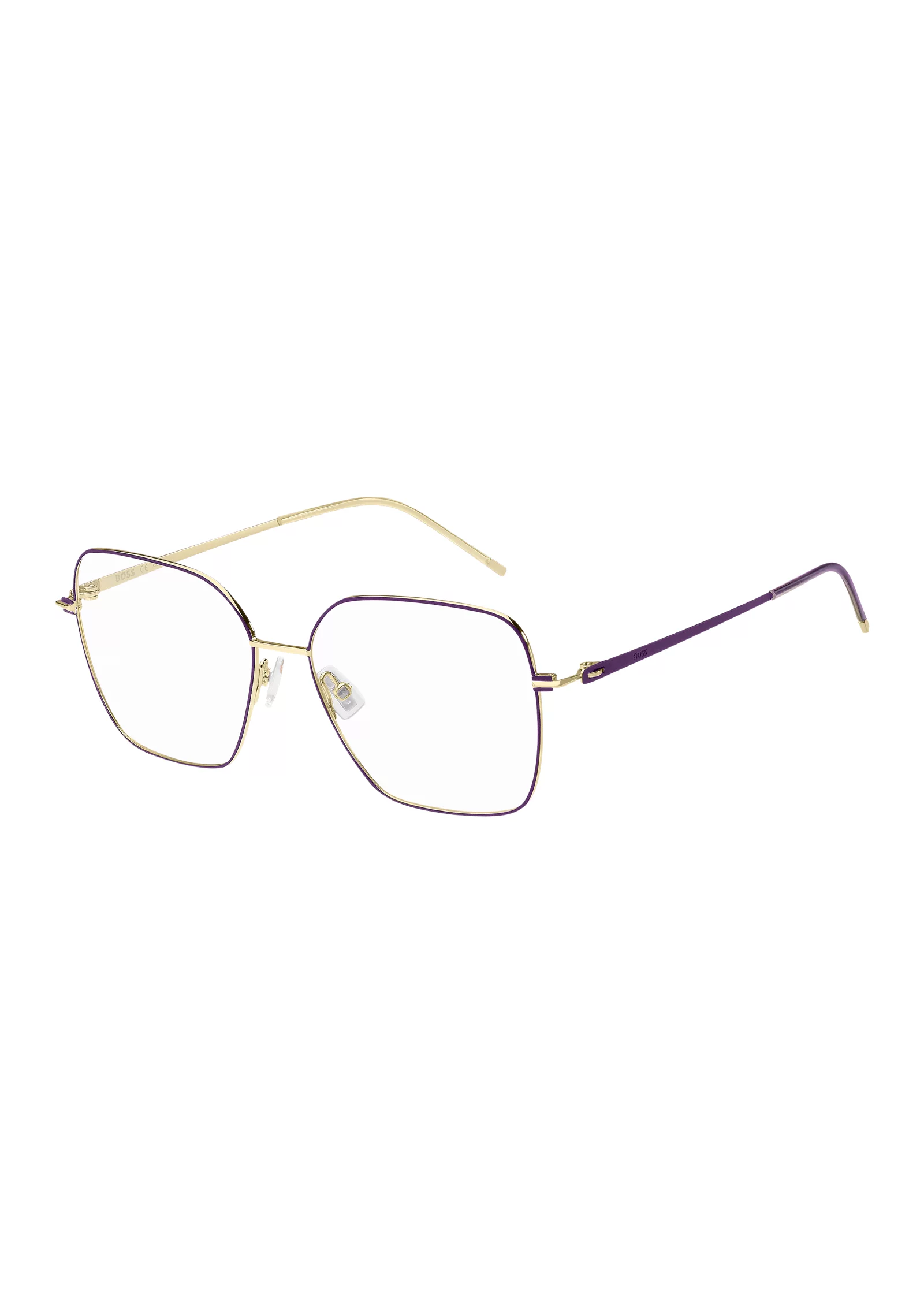 hbeu58107662_999_220 Optical frames in gold-tone steel with purple details - Image 1