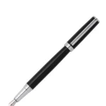 Glossy-black lacquer fountain pen with logo ring