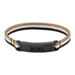 Signature-stripe cuff with logo clasp: small