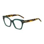 Green-acetate optical frames with Havana temples
