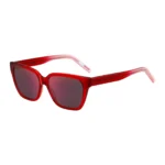 Red-acetate sunglasses with degradé temples