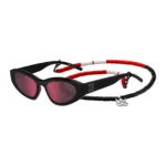 Black sunglasses with beaded chain