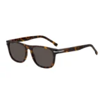 Havana-acetate sunglasses with silver-tone hardware
