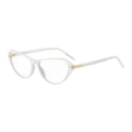 White-acetate optical frames with gold-tone hardware
