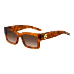Havana-acetate sunglasses with Double B monogram