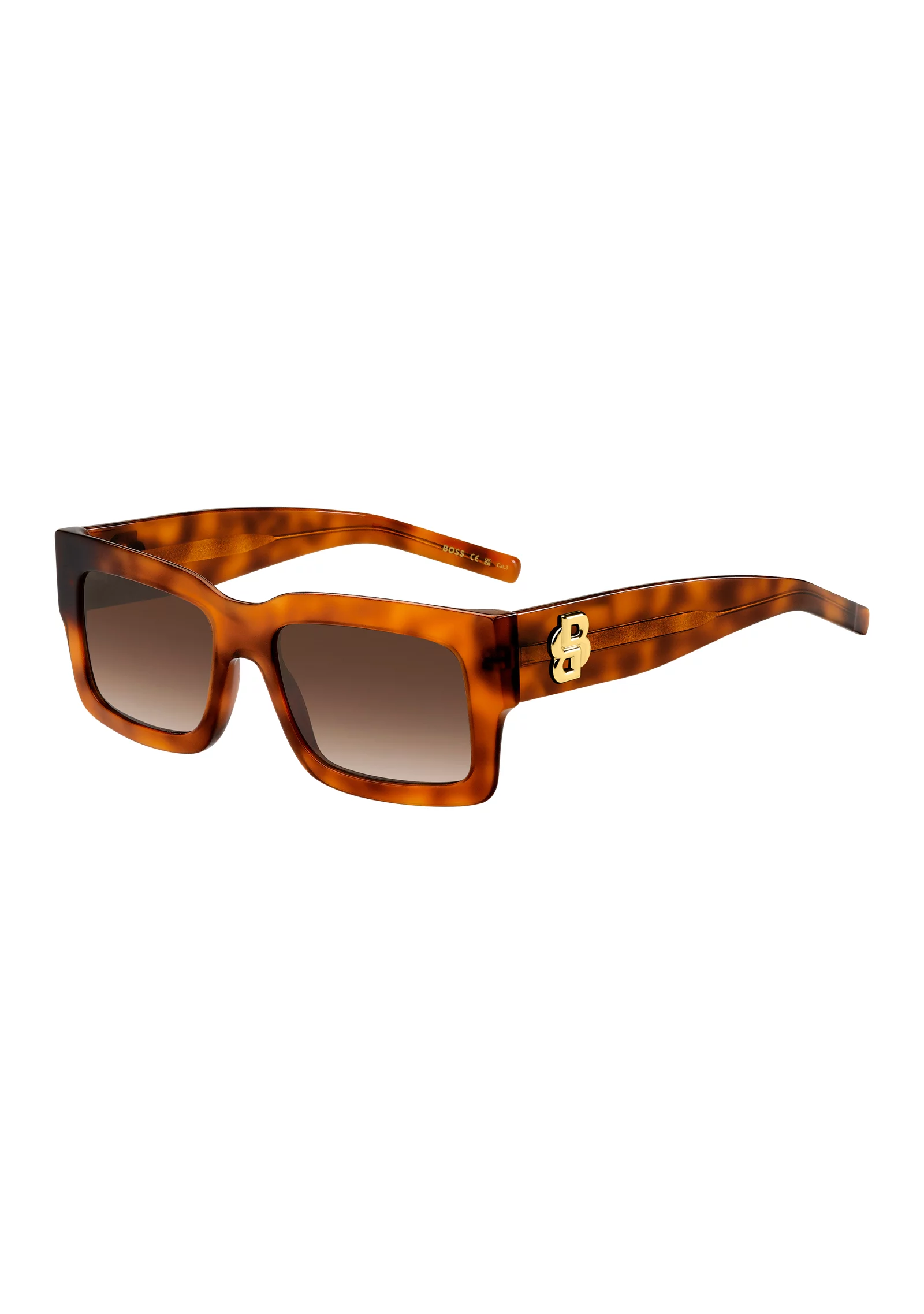 hbeu58122940_999_220 Havana-acetate sunglasses with Double B monogram - Image 1