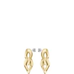 Gold-tone earrings with angled links
