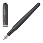 Brushed fountain pen with signature-stripe midring