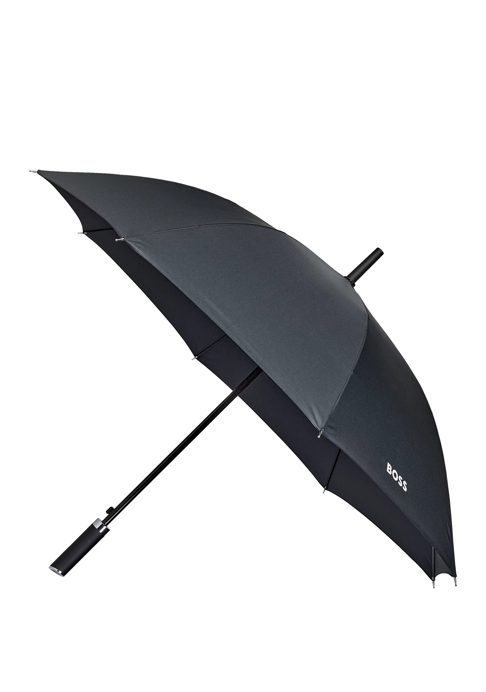 hbeu58131026_999_200 Grid-pattern umbrella with logo-embossed handle - Image 1