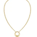 Gold-tone necklace with branded pendant