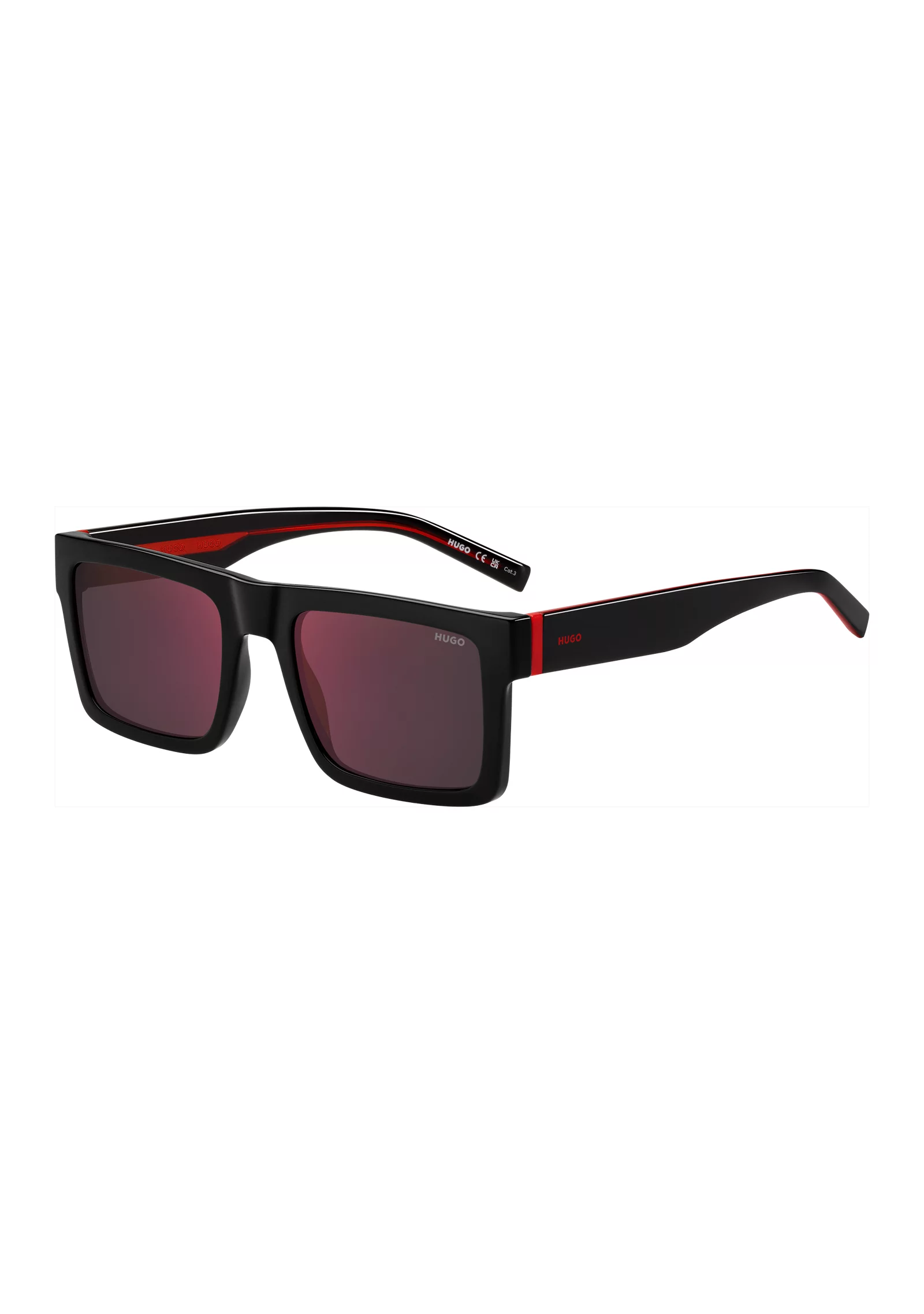 hbeu58138243_999_220 Black sunglasses with signature red accents - Image 1