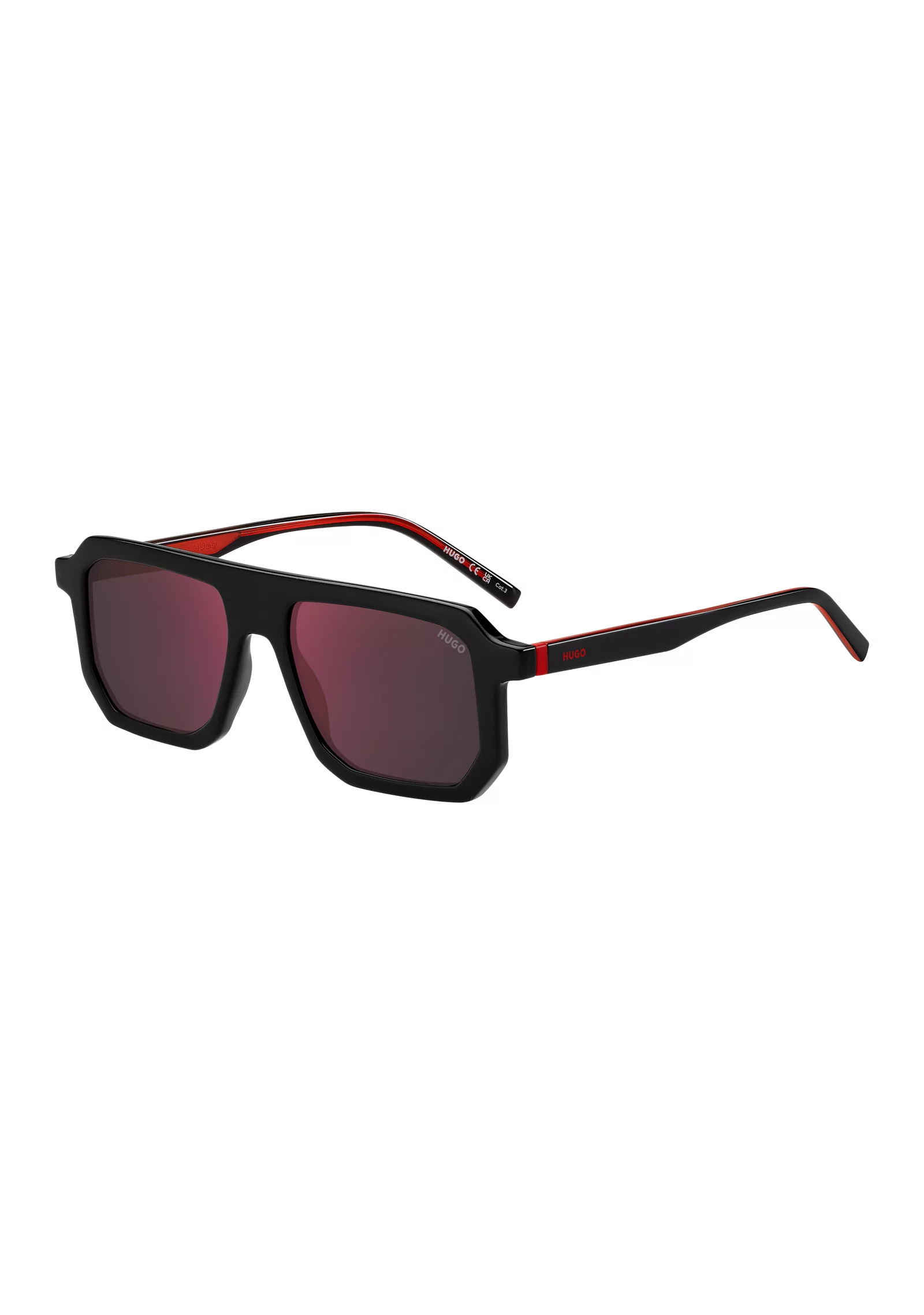 hbeu58138305_999_220 Black sunglasses with signature red accents - Image 1