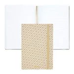 Cream A5 notebook with monogram pattern