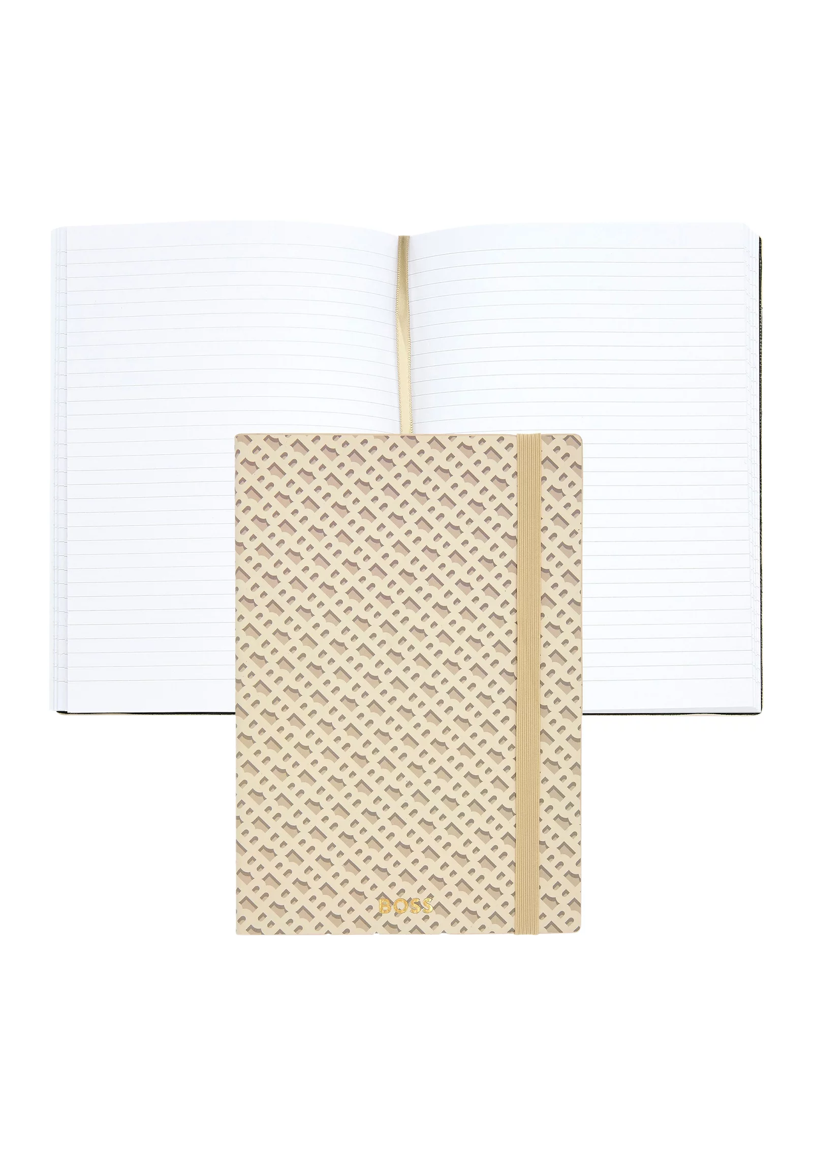 hbeu58218943_260_240 Cream A5 notebook with monogram pattern - Image 1