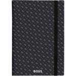 Grey A5 notebook with monogram pattern