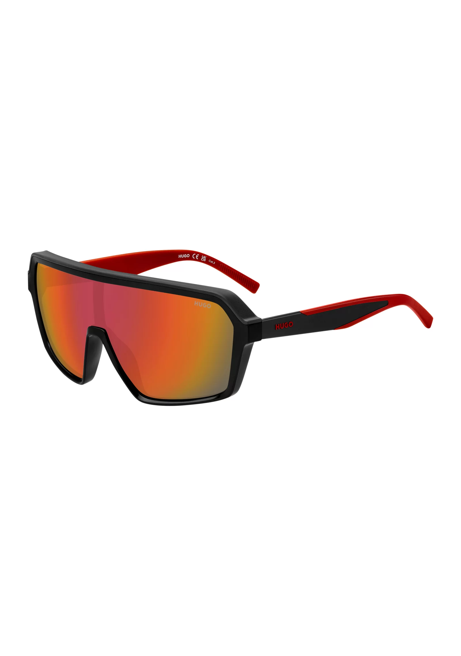 hbeu58329365_999_220 Mask-style sunglasses with red shaded lenses - Image 1