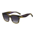 Patterned-acetate sunglasses with gold-tone trims