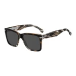 Patterned-acetate sunglasses with silver-tone trims