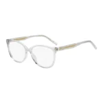Clear-acetate optical frames with gold-tone core wire