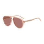 Double-bridge sunglasses in pink acetate