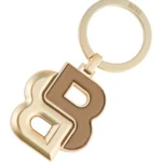 Key ring with camel and gold-tone Double B monogram